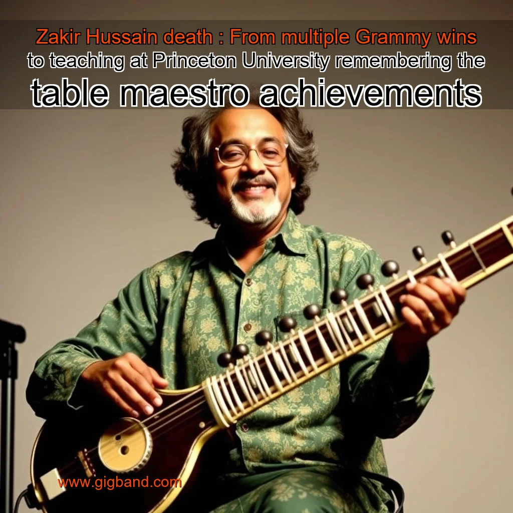 You are currently viewing Zakir Hussain death : From multiple Grammy wins to teaching at Princeton University  remembering the table maestro achievements